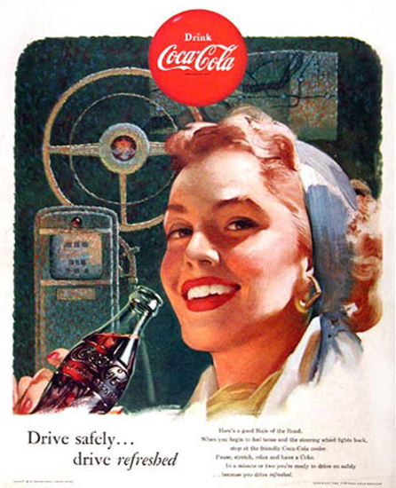 Coca-Cola Drive Safely | Vintage Ad and Cover Art 1891-1970