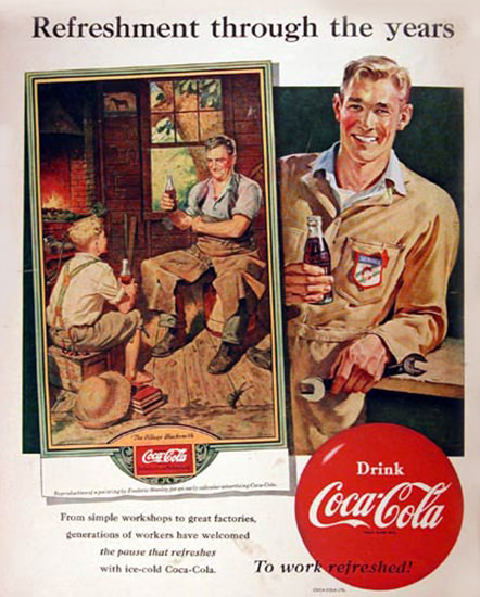 Coca-Cola For Generations Of Workers | Vintage Ad and Cover Art 1891-1970