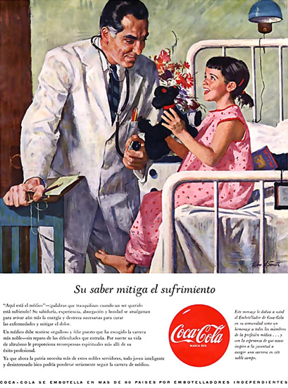 Coca-Cola Girl In Hospital Coke | Vintage Ad and Cover Art 1891-1970