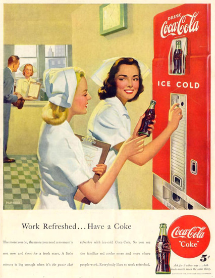 Coca-Cola Hospital Nurses 1948 | Sex Appeal Vintage Ads and Covers 1891-1970