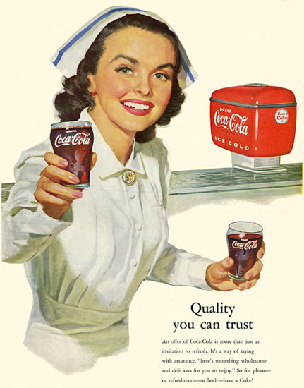 Coca-Cola Nurse Refreshes | Sex Appeal Vintage Ads and Covers 1891-1970