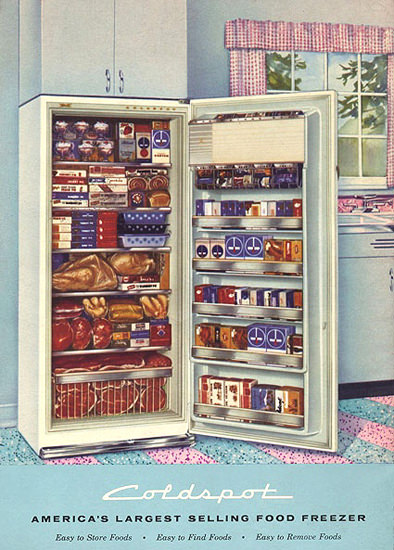 Coldspot Americas Largest Food Freezer | Vintage Ad and Cover Art 1891-1970