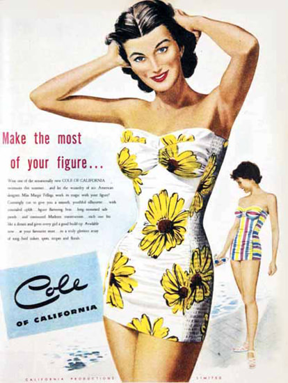 Cole Swim Suit Make The Most Of Your Figure VA | Sex Appeal Vintage Ads and Covers 1891-1970