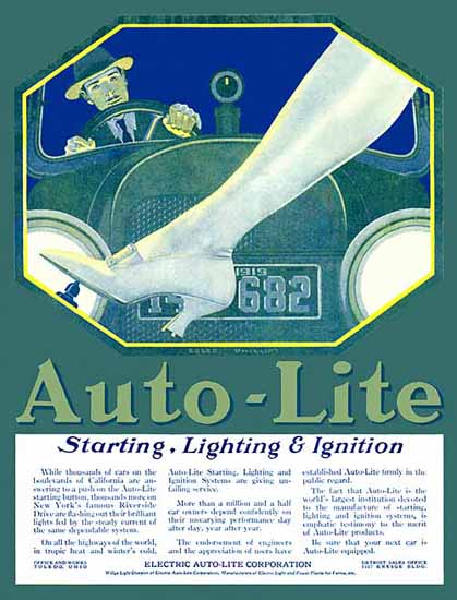 Coles Phillips Electric Auto-Lite Co Lighting 1919 C | 200 Coles Phillips Magazine Covers and Ads 1908-1927