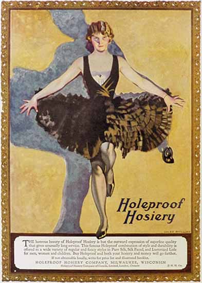Coles Phillips Holeproof Hosiery Lustrous Beauty 1923 Sex Appeal | Sex Appeal Vintage Ads and Covers 1891-1970