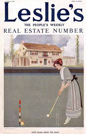 Coles Phillips Leslies Weekly March 21 1912 C | 200 Coles Phillips Magazine Covers and Ads 1908-1927