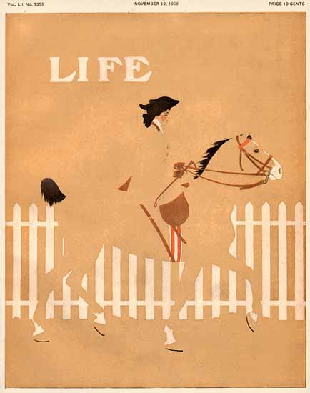 Coles Phillips Life Humor Magazine 1908-11-12 Copyright Sex Appeal | Sex Appeal Vintage Ads and Covers 1891-1970