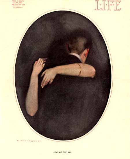 Coles Phillips Life Magazine Arms and the Man 1909-07-08 Copyright | LIFE 1891-1936 Coles Phillips Life Magazine Arms and the Man 1909-07-08 Copyright | Life Magazine Graphic Art Covers 1891-1936