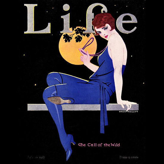Coles Phillips Life Magazine Call of the Wild 1927-07-14 Copyright crop | Best of Vintage Cover Art 1900-1970