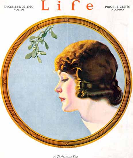 Coles Phillips Life Magazine Christmas Eve 1920-12-23 Copyright C | 200 Coles Phillips Magazine Covers and Ads 1908-1927