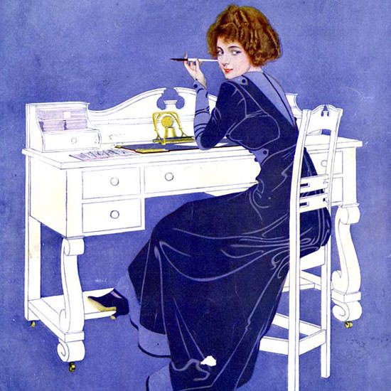 Coles Phillips Life Magazine Dear or Dearest 1910-09-22 Copyright crop | Best of Vintage Cover Art 1900-1970
