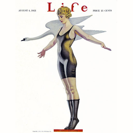 Coles Phillips Life Magazine Divers Reasons 1921-08-04 Copyright crop | Best of Vintage Cover Art 1900-1970
