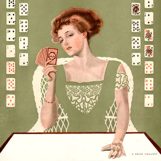 Coles Phillips Life Magazine Heart is Trump 1912-02-08 Copyright crop | Best of Vintage Cover Art 1900-1970
