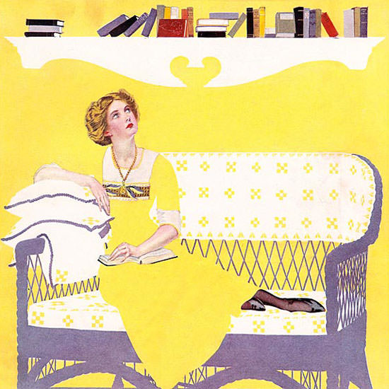 Coles Phillips Life Magazine Highbrowsings 1912-06-13 Copyright crop | Best of Vintage Cover Art 1900-1970