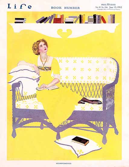 Coles Phillips Life Magazine Highbrowsings 1912-06-13 Copyright | Life Magazine Graphic Art Covers 1891-1936