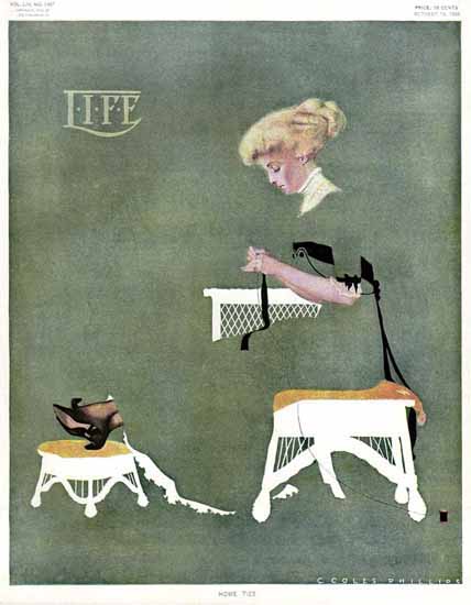 Coles Phillips Life Magazine Home Ties 1909-10-14 Copyright C | 200 Coles Phillips Magazine Covers and Ads 1908-1927