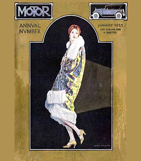 Coles Phillips Motor Magazine January 1925 Sex Appeal | Sex Appeal Vintage Ads and Covers 1891-1970