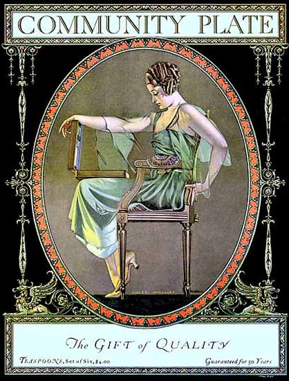 Coles Phillips Oneida Community Plate Quality 1919 C | 200 Coles Phillips Magazine Covers and Ads 1908-1927