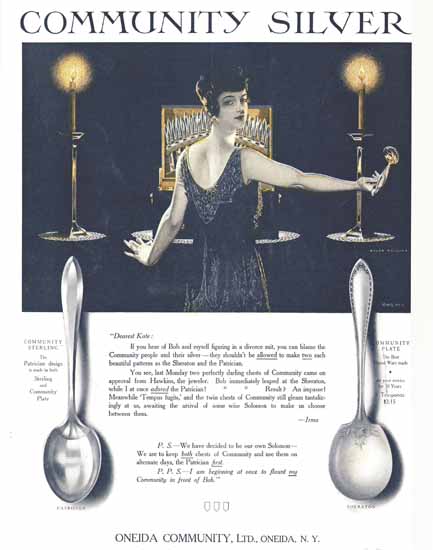 Coles Phillips Oneida Community Silver Allowed Sex Appeal | Sex Appeal Vintage Ads and Covers 1891-1970