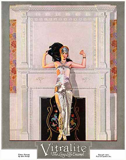 Coles Phillips Vitralite Long-Life Enamel 1923 C | 200 Coles Phillips Magazine Covers and Ads 1908-1927
