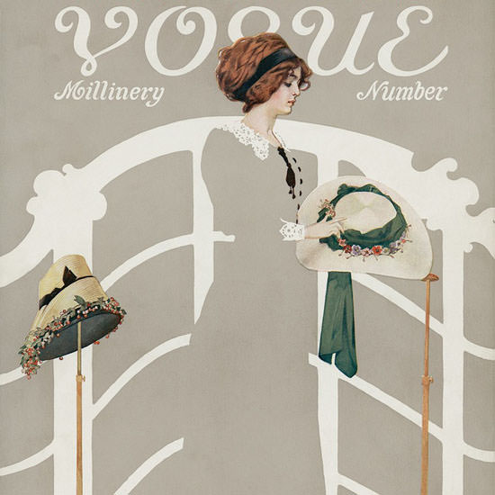 Coles Phillips Vogue Cover 1910-04-01 Copyright crop | Best of 1891-1919 Ad and Cover Art