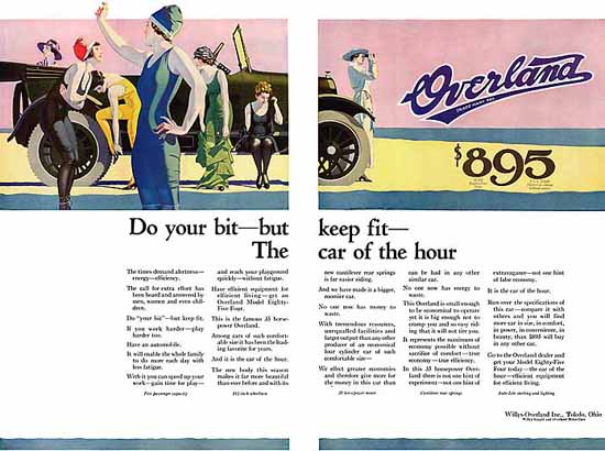 Coles Phillips Willys Overland Do Your Bit 1917 Sex Appeal | Sex Appeal Vintage Ads and Covers 1891-1970