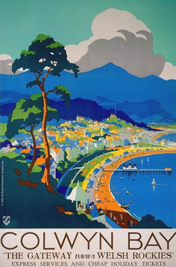 Colwyn Bay Welsh Rockies | Vintage Travel Posters 1891-1970