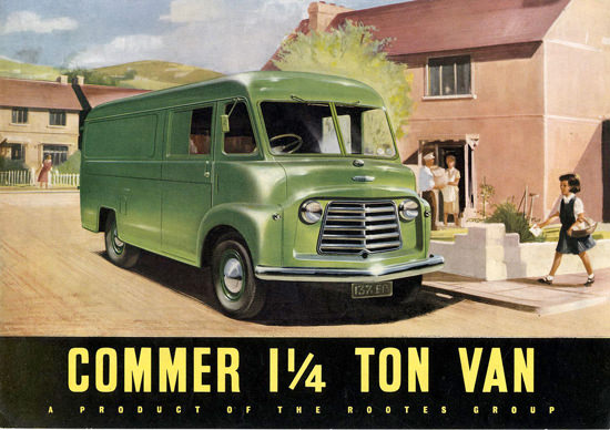 Commer 1 Ton Van Rooters Group Green | Vintage Cars 1891-1970