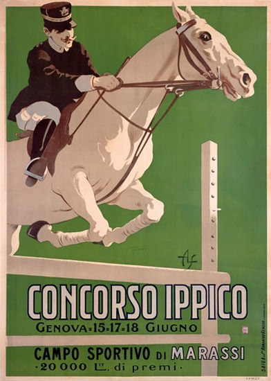 Concorso Ippico Campo Sportivo Marassi Genova | Vintage Ad and Cover Art 1891-1970