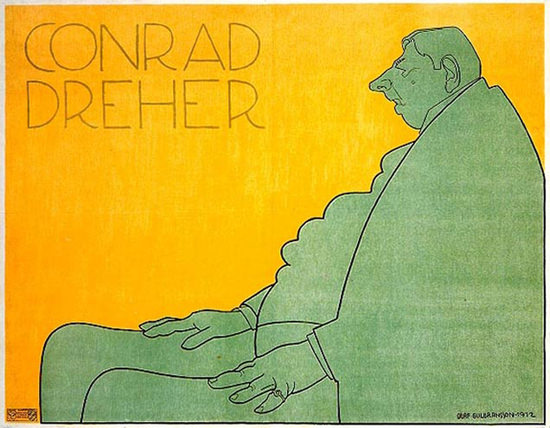 Conrad Dreher Olaf Gulbransson 1912 | Vintage Ad and Cover Art 1891-1970