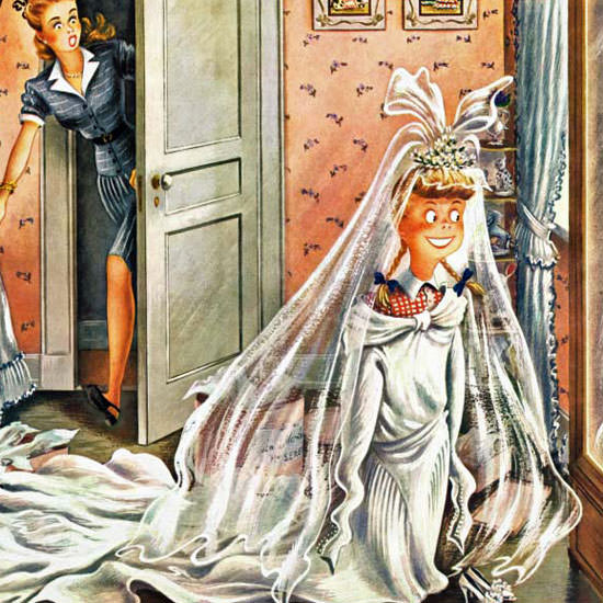 Constantin Alajalov Saturday Evening Post 1946_06_01 Copyright crop | Best of 1940s Ad and Cover Art
