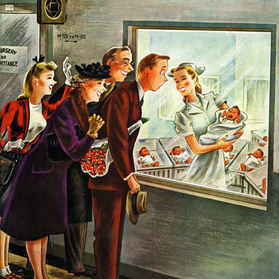 Constantin Alajalov Saturday Evening Post 1946_11_02 Copyright crop | Best of 1940s Ad and Cover Art