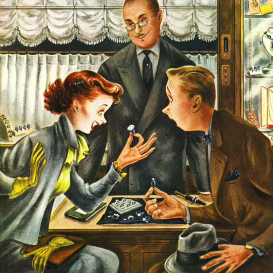 Constantin Alajalov Saturday Evening Post 1949_05_07 Copyright crop | Best of 1940s Ad and Cover Art