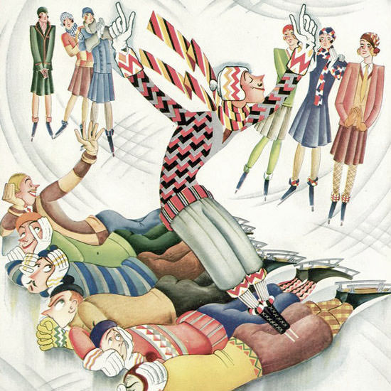 Constantin Alajalov The New Yorker 1931_01_31 Copyright crop | Best of Vintage Cover Art 1900-1970