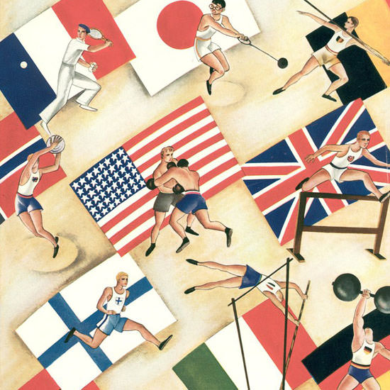 Constantin Alajalov The New Yorker 1932_08_06 Copyright crop | Best of 1930s Ad and Cover Art