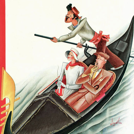 Constantin Alajalov The New Yorker 1934_08_11 Copyright crop | Best of Vintage Cover Art 1900-1970