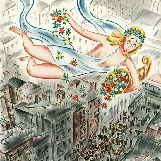 Constantin Alajalov The New Yorker 1937_04_03 Copyright crop | Best of Vintage Cover Art 1900-1970