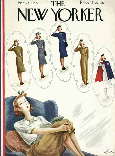 Constantin Alajalov The New Yorker 1943_02_27 Copyright | New Yorker 1925-45 Constantin Alajalov The New Yorker 1943_02_27 Copyright | The New Yorker Graphic Art Covers 1925-1945