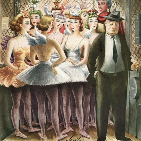 Constantin Alajalov The New Yorker 1943_12_11 Copyright crop | Best of Vintage Cover Art 1900-1970