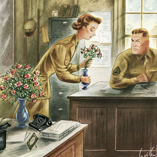 Constantin Alajalov The New Yorker 1944_11_18 Copyright crop | Best of Vintage Cover Art 1900-1970