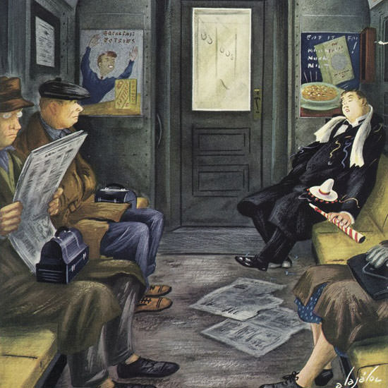 Constantin Alajalov The New Yorker 1944_12_30 Copyright crop | Best of Vintage Cover Art 1900-1970