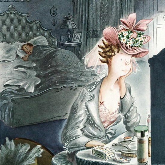 Constantin Alajalov The New Yorker 1946_04_20 Copyright crop | Best of Vintage Cover Art 1900-1970