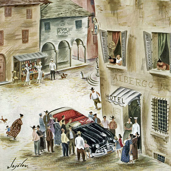 Constantin Alajalov The New Yorker 1949_07_23 Copyright crop | Best of 1940s Ad and Cover Art