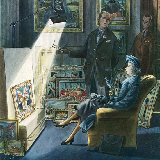 Constantin Alajalov The New Yorker 1958_03_29 Copyright crop | Best of 1950s Ad and Cover Art