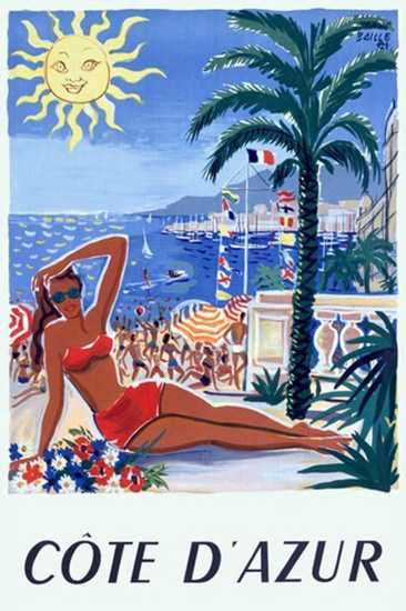 Cote D Azur Beach Girl Societe Nationale CF | Sex Appeal Vintage Ads and Covers 1891-1970