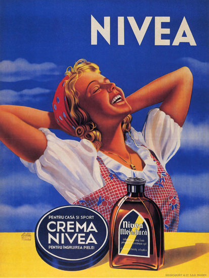 Crema Nivea Romania Nivea Ulei De Nuca Cream | Sex Appeal Vintage Ads and Covers 1891-1970