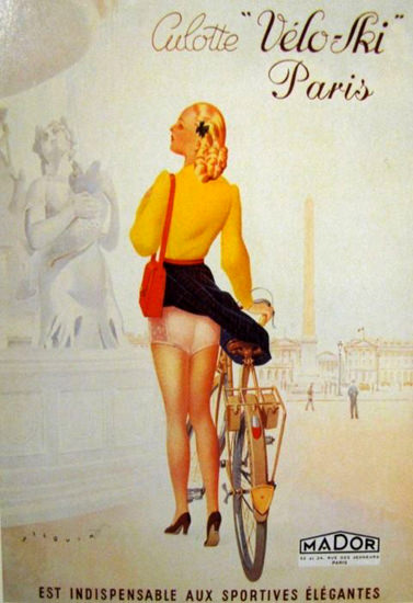 Culotte Velo-Ski Paris France | Sex Appeal Vintage Ads and Covers 1891-1970