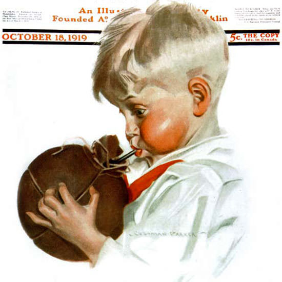 Cushman Parker Saturday Evening Post Cover 1919_10_18 Copyright crop | Best of 1891-1919 Ad and Cover Art