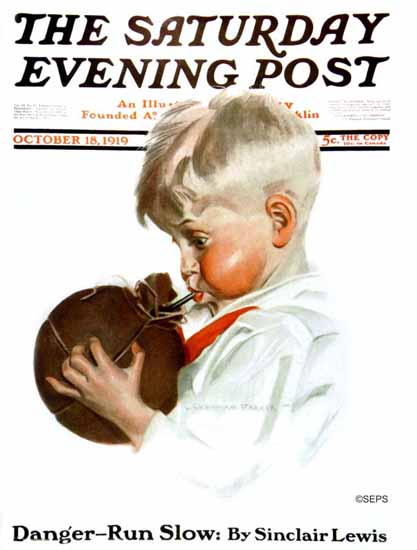 Cushman Parker Saturday Evening Post Cover 1919_10_18 | The Saturday Evening Post Graphic Art Covers 1892-1930