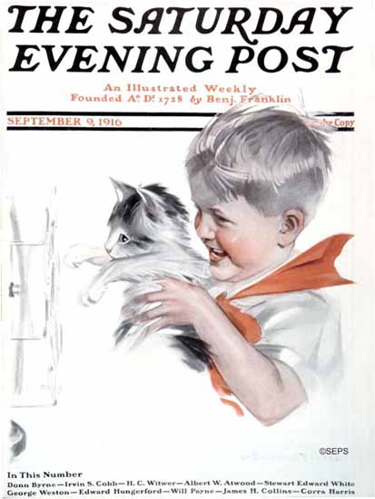 Cushman Parker Saturday Evening Post Cover Art 1916_09_09 | The Saturday Evening Post Graphic Art Covers 1892-1930